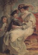 Peter Paul Rubens Helena Fourment with Two of ber Cbildren (mk01) oil painting reproduction